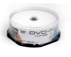 Diski DVD+R 4.7Gb, apdrukjami, Cakebox 25gab.